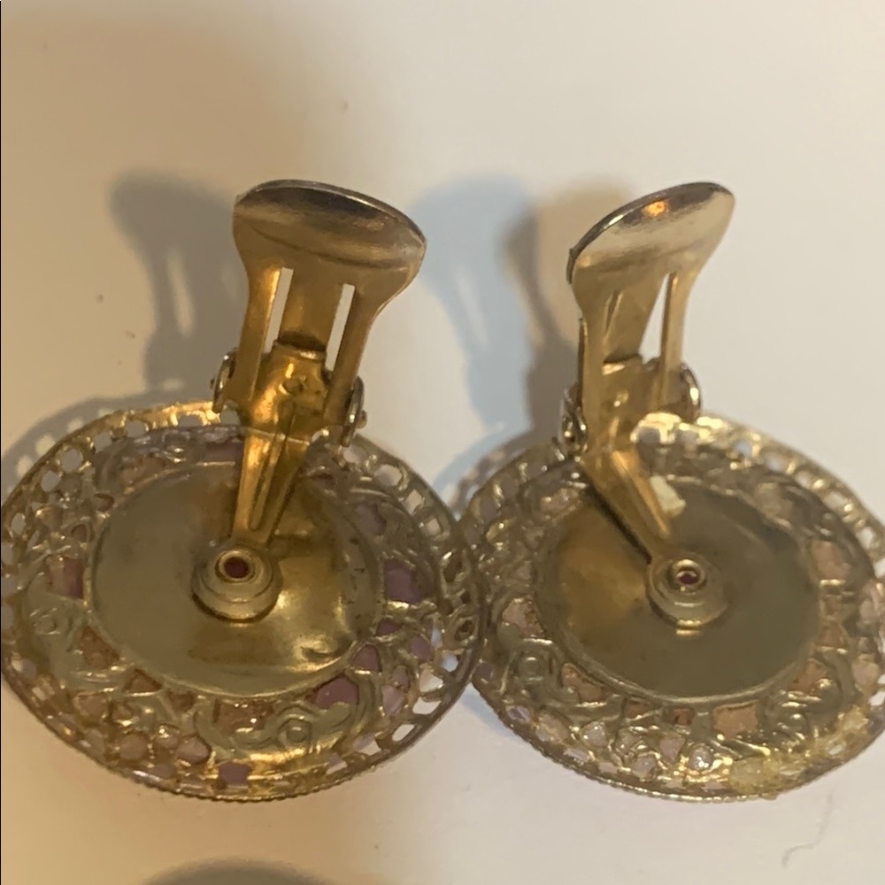 Gold and Purple Geometric Earrings Collection - Picture 14 of 16